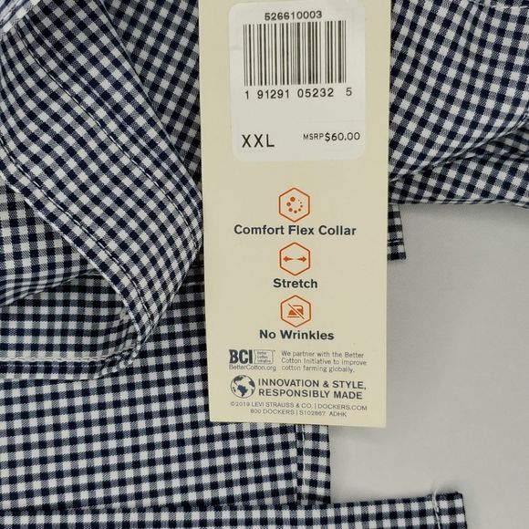 NWT - Men's Dockers Signature Comfort Flex Shirt - Picture 5 of 7